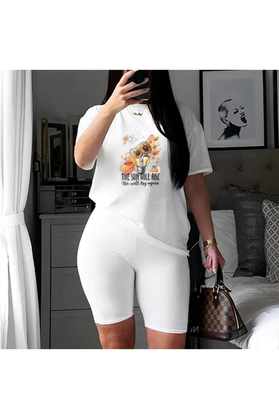 dorbe Women's Floral T-Shirt & Shorts Set