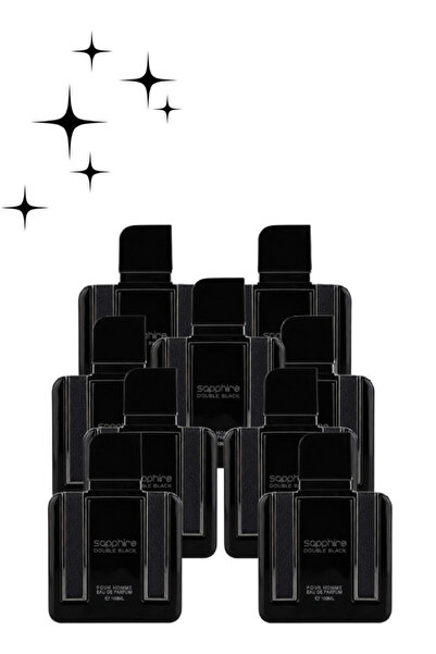 Faan 9 Pieces Sapphire Double Black Pour Homme Perfume 100ML
