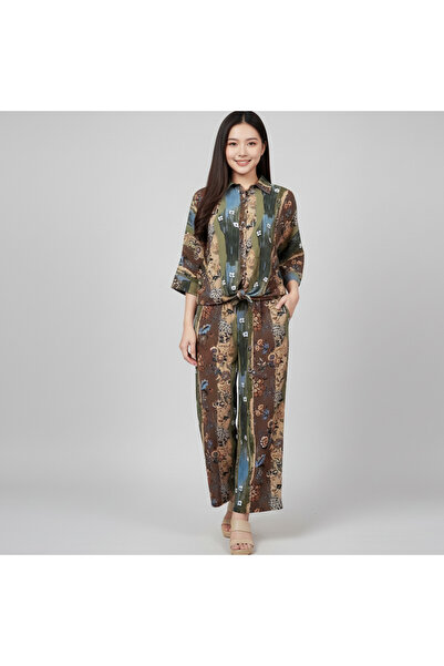 dorbe Women's Floral Shirt & Pants Set