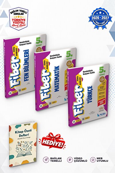 Muba Yayınları 5.Sınıf Fiber Türkçe Matematik Fen Bil. Bağlam Temelli Soru Ba...