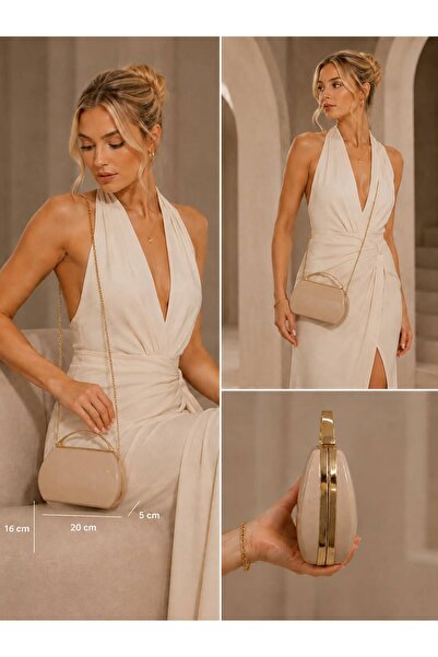 womenacs Culoarea pielii Design rustic din material Geantă de seară pentru nu...