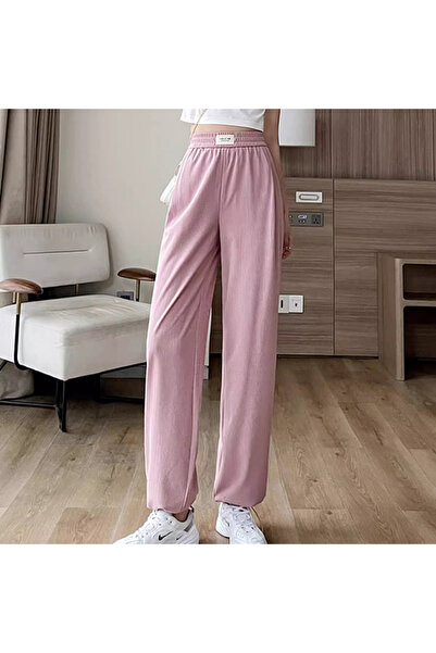 dorbe Women's Pink Wide-Leg Trousers