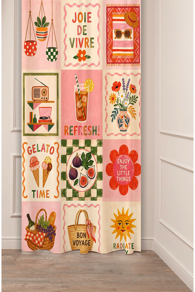 GREENDECOR Joie De Vivre / Gelato Time & Bon Voyage Pastel Colored Retro Desi...