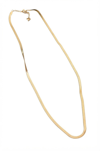 Çelik kolye 60cm gold paslanmaz
