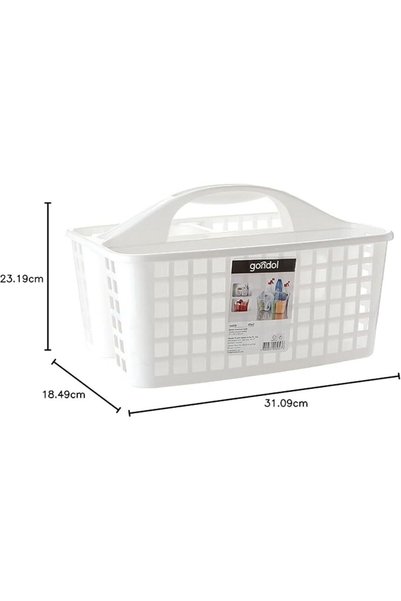 Lumindra Large size caddy 3-compartment detergent dispenser organizer & 311 x185x232 mm g562
