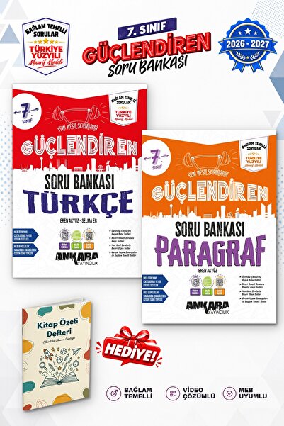 Ankara Yayıncılık 7.Sınıf Türkçe Paragraf Bağlam Temelli Soru Bankası 2026-2027