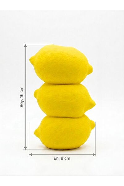 Genel Markalar 3’lü Üst Üste Limon Vazo – Modern & Dekoratif Masa Üstü Çiçeklik