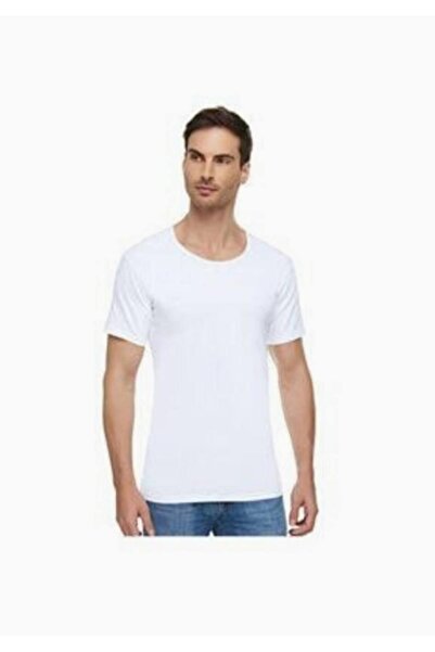 Zulu Ticaret Tutku-Men's White Elite Combed Cotton Crew Neck New Season (7 Pi...
