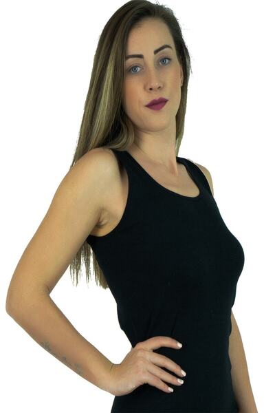 Zulu Ticaret Women's Gray 3-Pack Tutku Ribana Colored Undershirt Wide Strap 1...