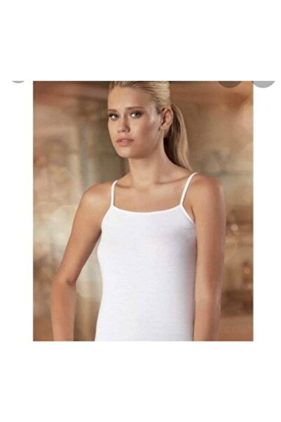 Zulu Ticaret White Lycra Undershirt with Rope Straps, Pack of 3