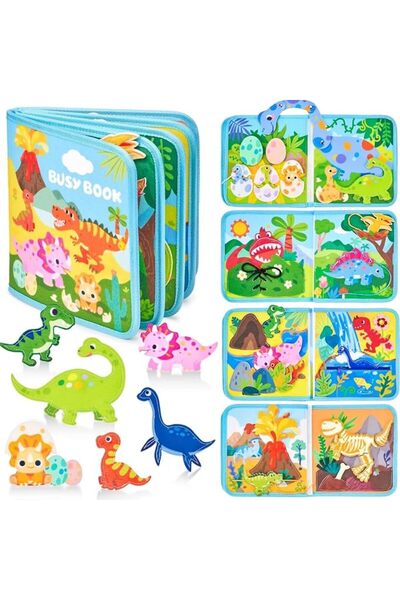 GENERAL Montessori Busy Book Felt Quiet Book for Learning Life Skills Interac...