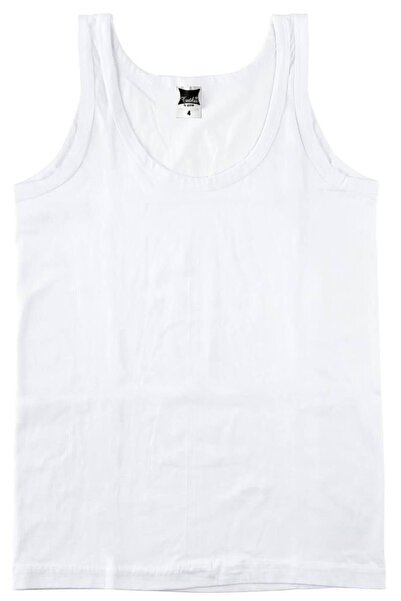 Zulu Ticaret Tutku-Boy's White Cotton Undershirt 3-Pack