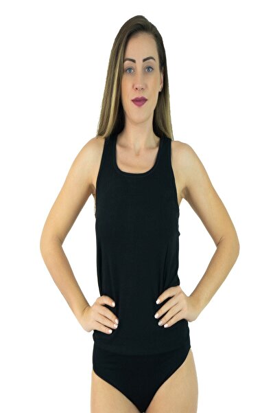 Zulu Ticaret Women's Black 6 Pack Berak Classic Wide Strap Tank Top