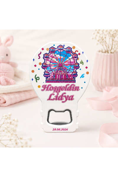 ZuleyCollection Yenidoğan Bebek Hediyelik Açacak Magnet | 30 adet İsim Baskıl...