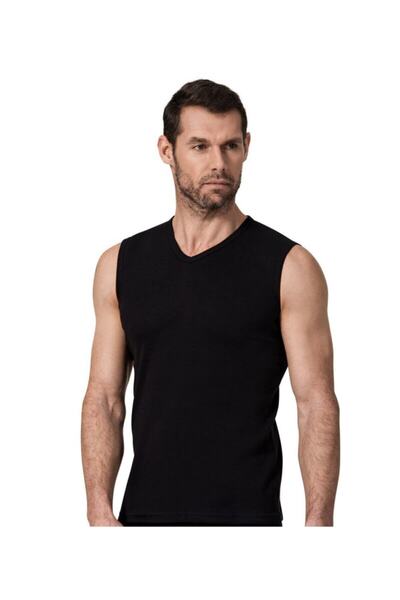 Zulu Ticaret Tutku-Men's Elastane (Lycra) Flexible V-Neck 0-Sleeve Sports Und...