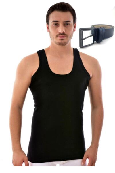 Zulu Ticaret 6-Piece Classic Strappy Men's Athlete Black Strappy Tank Top & N...