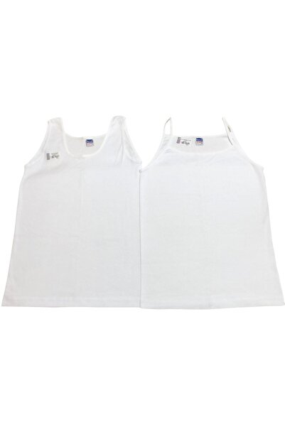 Zulu Ticaret Tutku-100% Cotton Girls' Thick and Thin Strap Undershirt