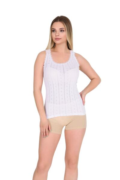 Zulu Ticaret Tutku-Women's White 2-Piece Undershirt