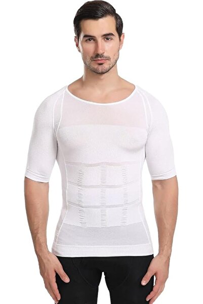 GENERAL Slimming Body Shaper Elastic Tummy Control Shapewear Undershirt for M...