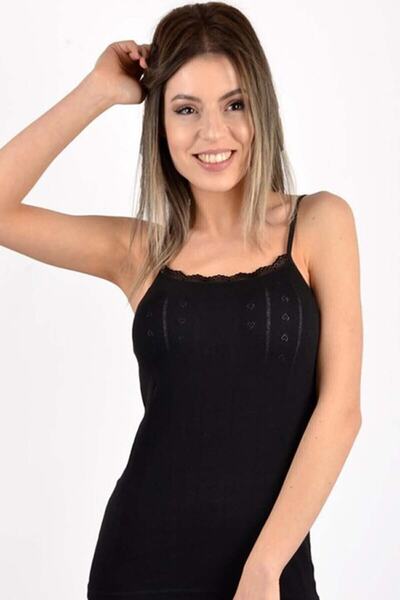 Zulu Ticaret Women's Jacquard Rope Strap Tank Top