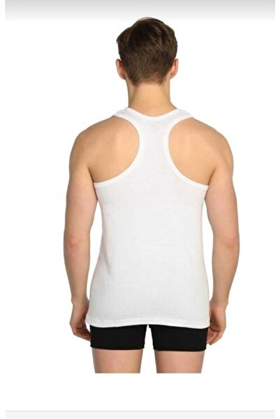 Zulu Ticaret Tutku-0118 White 3-Piece Strappy Sports Tank Top