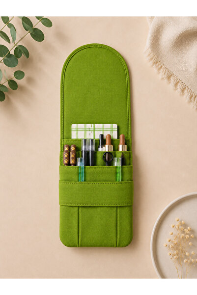 GÖKDAĞ BEDDING Multi-Compartment Green Organizer Pencil Bag – Canvas Desk Org...