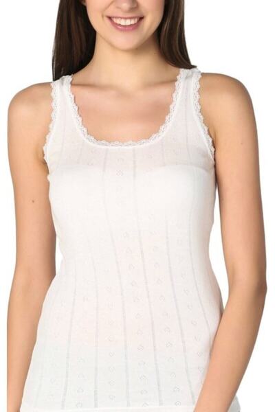 Zulu Ticaret Women's Jacquard Thick Strap Undershirt 6 Pack 8049mdm