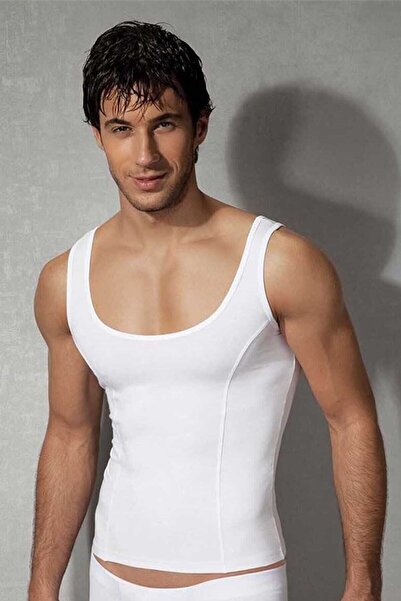 Zulu Ticaret Tutku-Men's White 6-Pack 100% Cotton Undershirts Me002