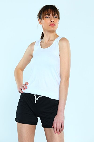 Zulu Ticaret Tutku-White Tutku Women's Wide Strap Tank Top