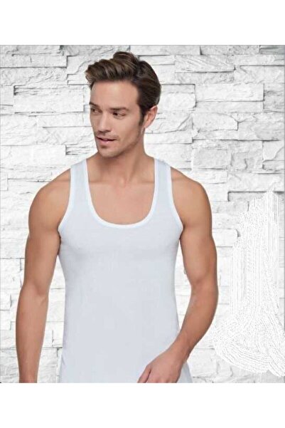 Zulu Ticaret Tutku-Men's White 5-Pack 100% Cotton Combed Cotton Undershirts 2...