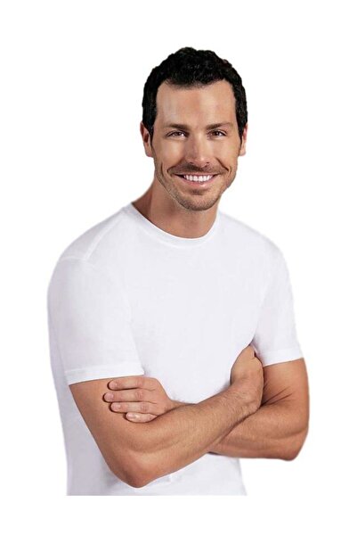 Zulu Ticaret Tutku-Short Sleeve Crew Neck Combed Cotton Undershirt - E003