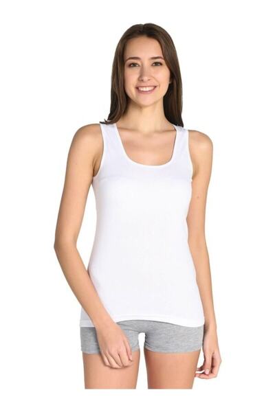 Zulu Ticaret Wide Strap Cotton Women's 6-Piece Ribbed Tank Top