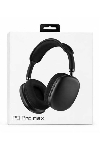P9 Wireless Bluetooth Headphones Pro Max Over-Ear - Stereo Sound, Deep Bass, Microphone, AUX Port and TF Card Support - Black