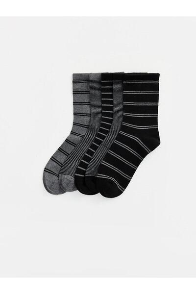 LC Waikiki Mixed Striped Boys' 5-Piece Sock Socks (W6)