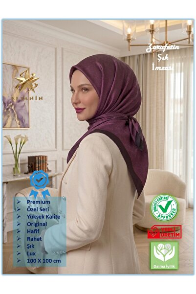 Hint İpek Scarf - Premium Lux Original Monogram Scarf (Silk Voile, High Quali...