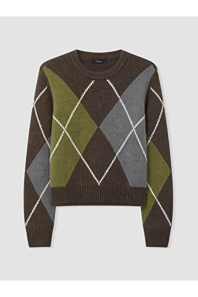 LC Waikiki Baklava Patterned Women's Knitwear Sweater (W6)