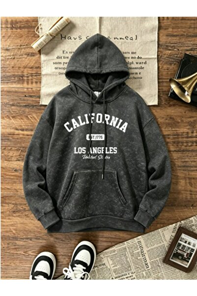 classy moda Unisex Street Statement Oversize Hoodie – Vintage Washed Graphic ...