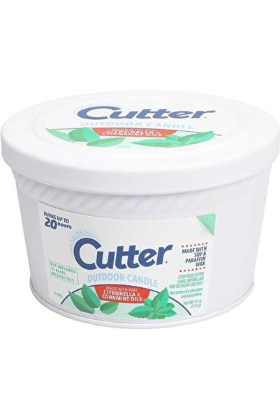 Cutter شمعة طاردة للحشرات برائحة السترونيلا والنعناع للاستخدام الخارجي