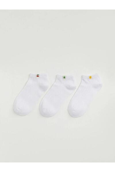 LC Waikiki Embroidered Women's Booties Socks 3-Pack (S6)