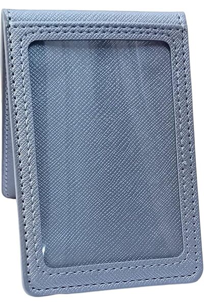 FWM Leather Id Card Holder Vertical Vertical Display Style Badge Holder with ...
