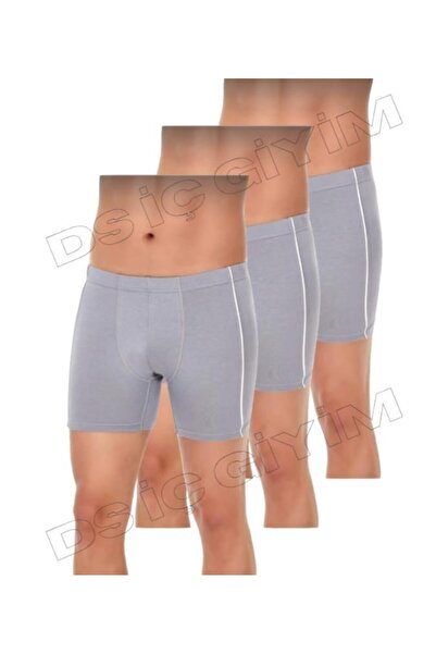 Yıldız Çamaşır 107 Men's Modal Boxer Shorts Gray 3 Pieces