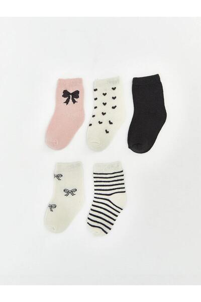LC Waikiki Patterned Baby Girl Socks 5-Pack (W6)