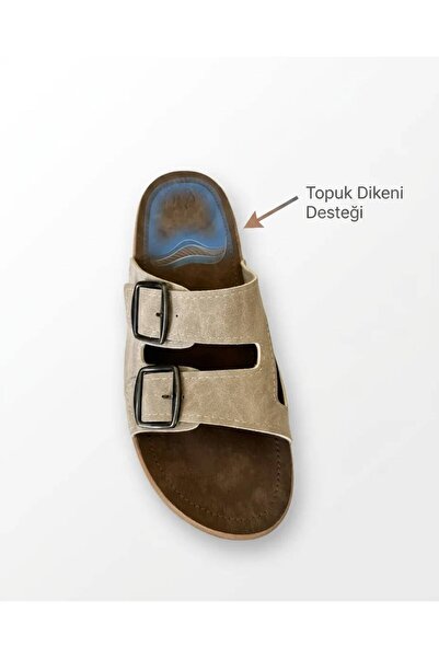 AFFECTİONE Fully Orthopedic Special Sponge Sole Heel Spur and Hallux Valgus Bone Protrusion Compatible Double Buckle Orthopedic Slippers (Roller)