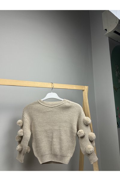 lumia Ponpon Sleeve Knitwear Sweater