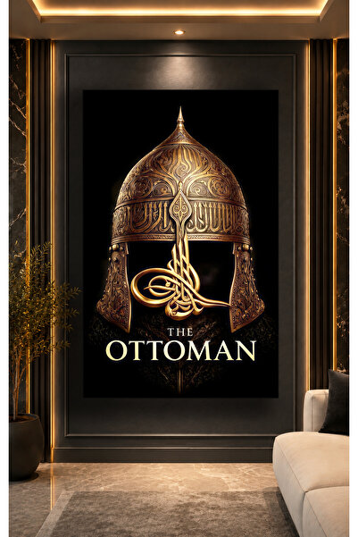Evnora Home Decor Osmanlı Savaş Miğferi Cam Tablo – Osmanlı İmparatorluğu Tuğ...