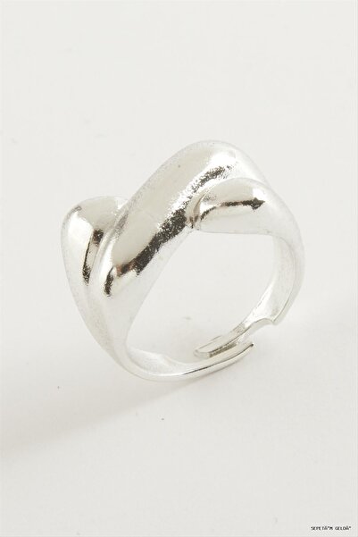 ZERO LAND Spt-Gld Oval Metal Ring (230947) Silver Color