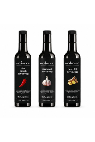 Ateş & Aroma | 3 x 250 ml Çeşnili Natürel Sızma Zeytinyağı Seçkisi