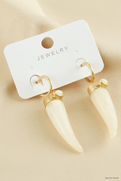 ZERO LAND Spt-Gld Elephant Tooth Zr Model (232737) Earrings Yellow