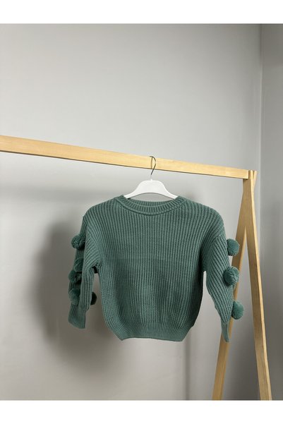 lumia Ponpon Sleeve Knitwear Sweater