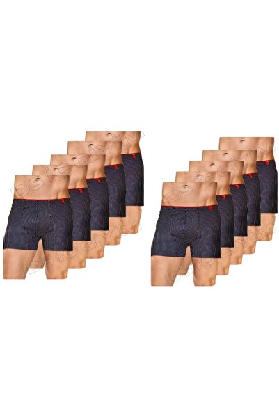Berrak 4433 Men's Striped Sport Boxer 10 Pieces